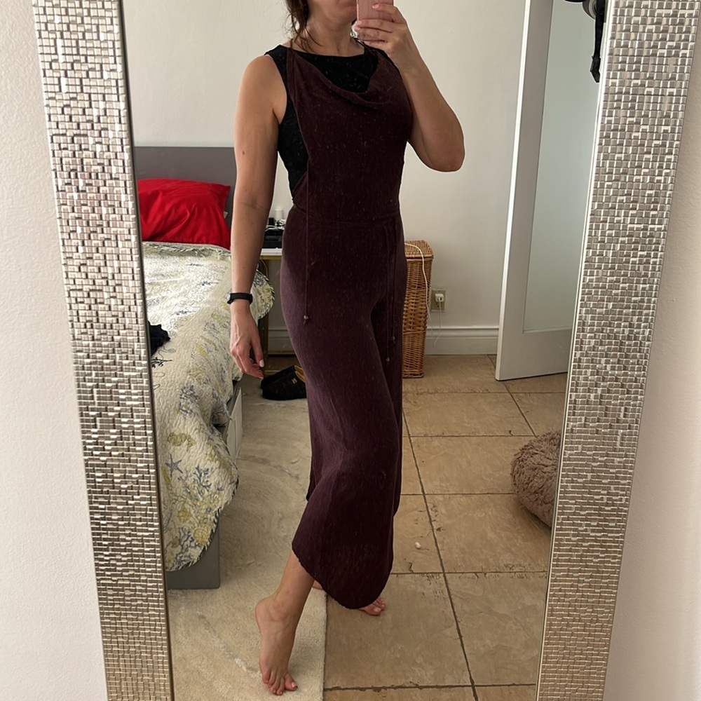 FP Beach Brown Knit Jumpsuit Size XS